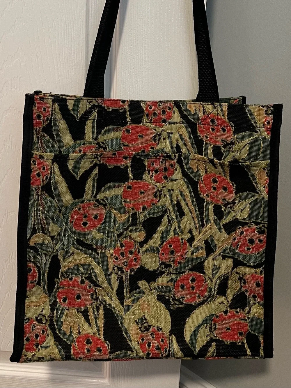 Ladybug Tapestry Tote Bag